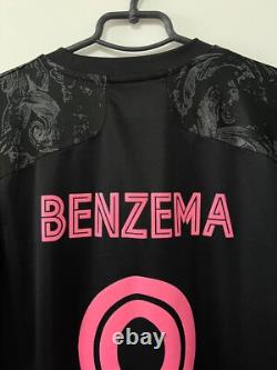 Real Madrid 2020/21 CL Benzema #9 Player Issue Jersey Soccer Adidas Shirt M