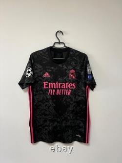 Real Madrid 2020/21 CL Benzema #9 Player Issue Jersey Soccer Adidas Shirt M