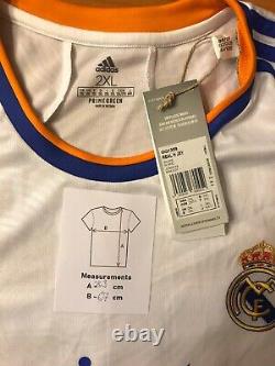 Real Madrid 2021/2022 home Size 2XL Adidas shirt jersey football soccer kit XXL