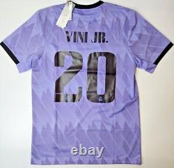 Real Madrid 2022/2023 Adidas Away Jersey Purple #20 Vini Jr M-2XL NWT