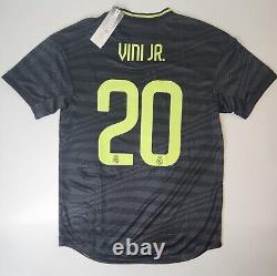 Real Madrid 2022/2023 Third Heat. Rdy Jersey Black adidas Vini Jr #20 M-2XL NWT