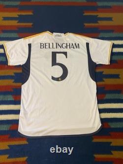 Real Madrid 2023-2024 Home Bellingham Football Soccer Jersey NWT 3XL Adidas
