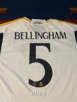 Real Madrid 2023-2024 Home Bellingham Football Soccer Jersey NWT 3XL Adidas