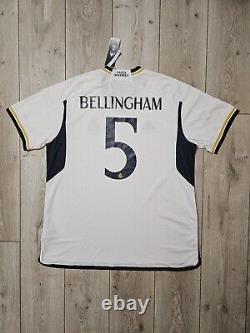 Real Madrid 2023 2024 Home Bellingham Football Soccer Jersey New 2xl Adidas