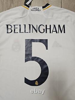 Real Madrid 2023 2024 Home Bellingham Football Soccer Jersey New 2xl Adidas