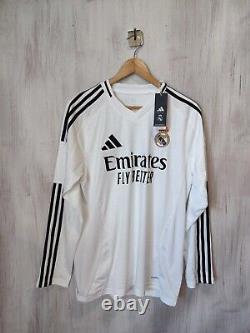 Real Madrid 2024 2025 home Sz M jersey football soccer shirt kit tee L/S Rodrygo