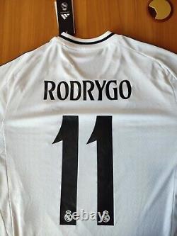 Real Madrid 2024 2025 home Sz M jersey football soccer shirt kit tee L/S Rodrygo