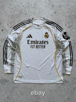 Real Madrid 2025/2026 Home Authentic Long Sleeve Shirt Adidas Jersey JN8866 XL