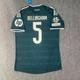 Real Madrid 2025-26 Bellingham 5 Jersey M NWT Away Green UCL Fully Patched