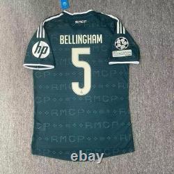 Real Madrid 2025-26 Bellingham 5 Jersey M NWT Away Green UCL Fully Patched