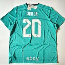 Real Madrid 21/22 Adidas Third Jersey Vinicius Jr #20 2XL AUTHENTIC BNWT Rare