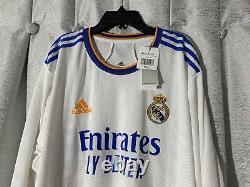 Real Madrid 21/22 Home Adidas Authentic Long Sleeve Jersey Size 2XL NWT GR3995