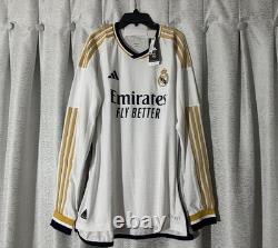 Real Madrid 23/24 Home Adidas Heat. Rdy Authentic Long Sleeve Jersey Sz L IA9978