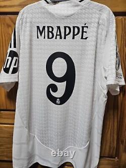 Real Madrid 24/25 Mbappe Jersey With Champions League Patches