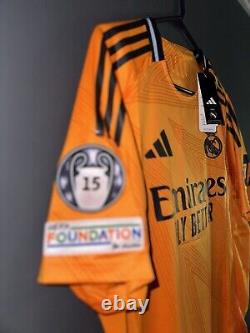 Real Madrid 24/25 Size Large Kylian Mbappe #9 Player Version Away Jersey