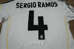 Real Madrid #4 Sergio Ramos 100% Original Jersey Shirt 2009/2010 M NEW Rare