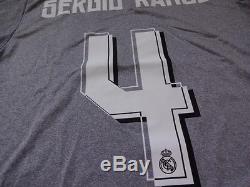 Real Madrid #4 Sergio Ramos 100% Original Jersey Shirt 2015/16 Away M BNWT