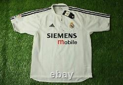 Real Madrid # 7 Raul 2003-2004 Football Shirt Jersey Home Adidas Original Size L