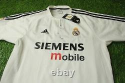 Real Madrid # 7 Raul 2003-2004 Football Shirt Jersey Home Adidas Original Size L