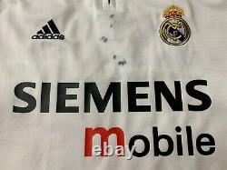 Real Madrid # 7 Raul 2003-2004 Football Shirt Jersey Home Adidas Original Size L
