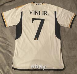 Real Madrid #7 Vini Jr. 23/24 Home Authentic Jersey 2023/24 Men's Large