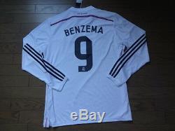 Real Madrid #9 Benzema 100% Original Jersey XL 2014/15 Home LS BNWT