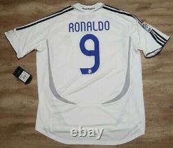 Real Madrid #9 Ronaldo 100% Original Jersey Shirt XL 2006/2007 Home with Tags