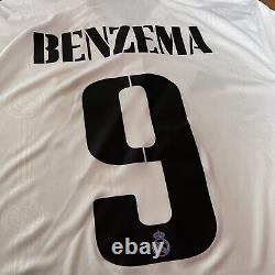 Real Madrid Adidas 2022/2023 Football Home Jersey #9 Benzema Size XL Hf0291