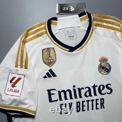 Real Madrid Adidas 2023/2024 Football Home Jersey #11 Rodrygo Size XL Hr3796