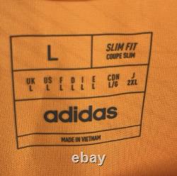Real Madrid Adidas 24/25 Long Sleeve Authentic Orange Away Jersey IT5194 Size L