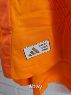 Real Madrid Adidas 24/25 Long Sleeve Authentic SZ 3XL Orange Away Jersey IT5194