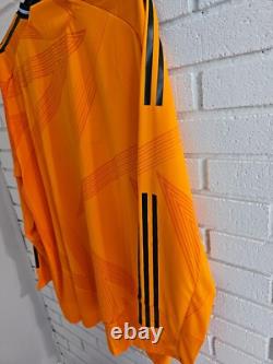 Real Madrid Adidas 24/25 Long Sleeve Authentic SZ 3XL Orange Away Jersey IT5194
