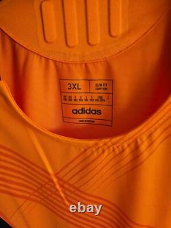 Real Madrid Adidas 24/25 Long Sleeve Authentic SZ 3XL Orange Away Jersey IT5194