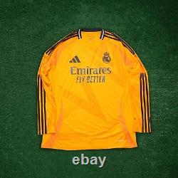 Real Madrid Adidas 24/25 Long Sleeve Official (Crew Orange) Away Jersey IT5189