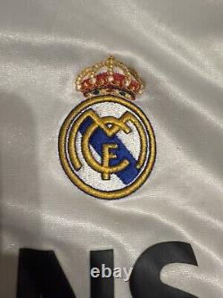 Real Madrid Adidas White Soccer Futbol Jersey Siemens Mobile Men Mediu 2004 2005