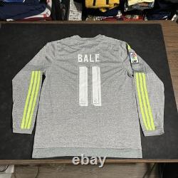 Real Madrid Bale 11 Long Sleeve Jersey Men Large Soccer Adidas LFP Vintage Liga