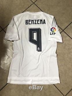 Real Madrid Benzema France Maillot Player Issue Jersey Adizero Football Shirt