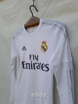 Real Madrid CF 2015 16 Home Shirt Mens 4 White Long Sleeved Super Light Weight