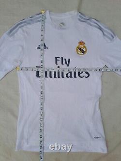 Real Madrid CF 2015 16 Home Shirt Mens 4 White Long Sleeved Super Light Weight