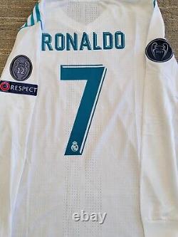 Real Madrid CF 2017 UCL Final Long Sleeve Player Version Jersey