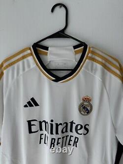 Real Madrid CF White 2023/2024 Adidas Home Jersey NWOT (HR3796) Sz L