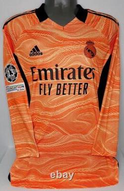 Real Madrid CHAMPIONS LEAGUE 2022 GK GOAL Courtois LS M ORIGINAL JERSEY SHIRT