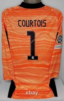 Real Madrid CHAMPIONS LEAGUE 2022 GK GOAL Courtois LS M ORIGINAL JERSEY SHIRT