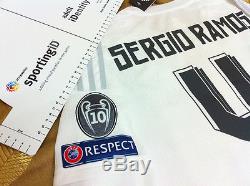 Real Madrid Champions League Final 2016 Sergio Ramos #4 Home Long Shirt Jersey