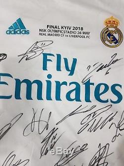 Real Madrid Champions League Winners Signed Jersey 2018 Including Coa