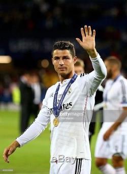 Real Madrid Cristiano Ronaldo 2014 UEFA Super Cup adizero player issue jersey