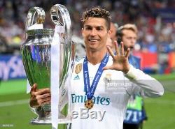 Real Madrid Cristiano Ronaldo 2017-2018 Champions League Final Kyiv jersey L