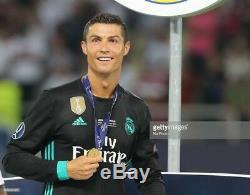 Real Madrid Cristiano Ronaldo 2017 UEFA Super Cup adizero player issue jersey