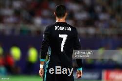 Real Madrid Cristiano Ronaldo 2017 UEFA Super Cup adizero player issue jersey