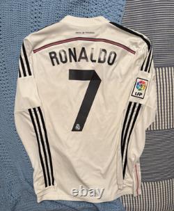 Real Madrid Cristiano Ronaldo #7 Long Sleeve ClimaCool Jersey White M 14/15